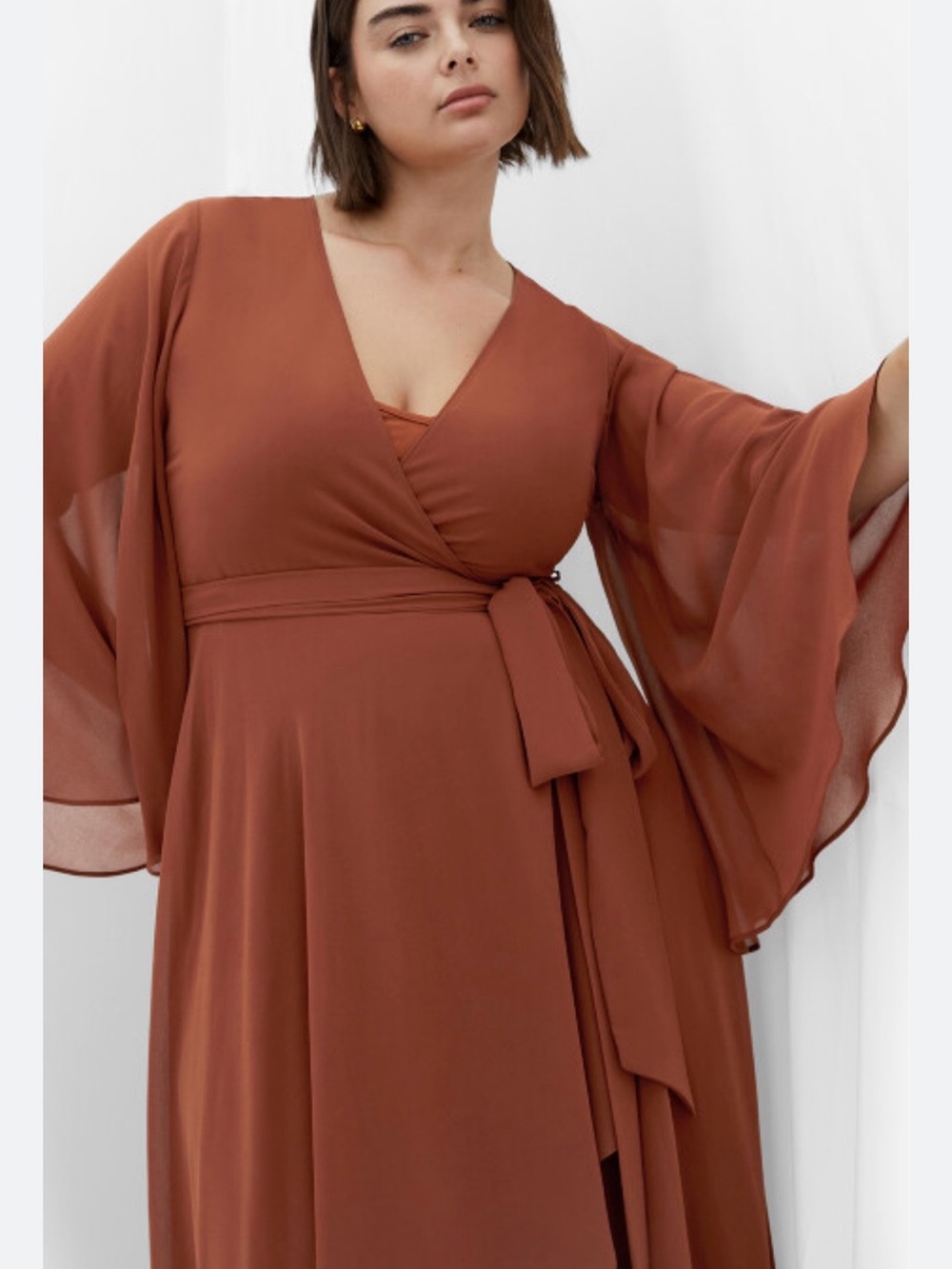 Women’s Wrap Maxi Dress in claret fleetwood city chic